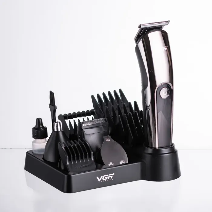 Набір для стрижки волосся 5 в 1 машинка, триммер та бритва Vgr V-107 (HP-V-107) - зображення 1