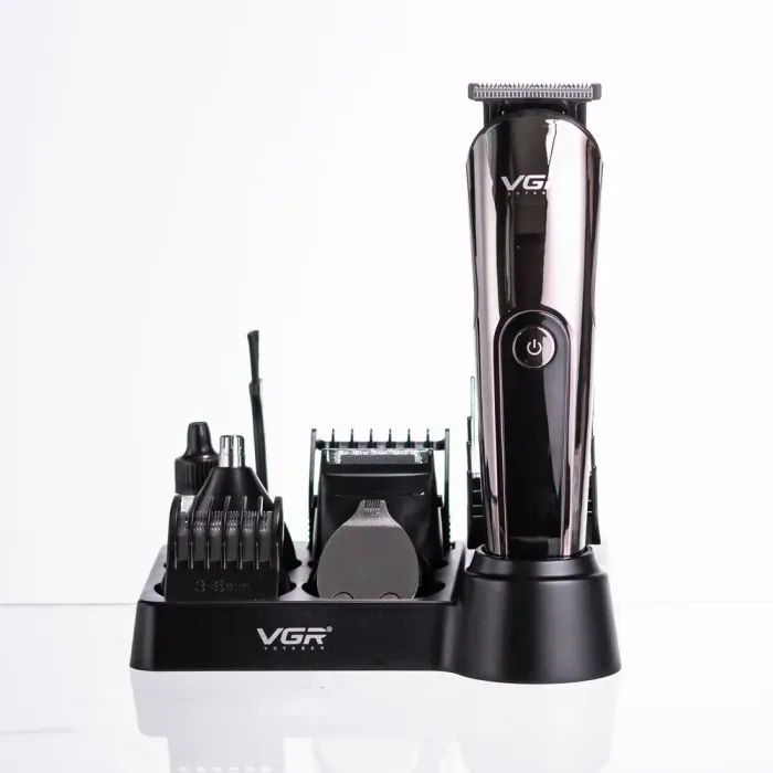 Набір для стрижки волосся 5 в 1 машинка, триммер та бритва Vgr V-107 (HP-V-107) - зображення 2