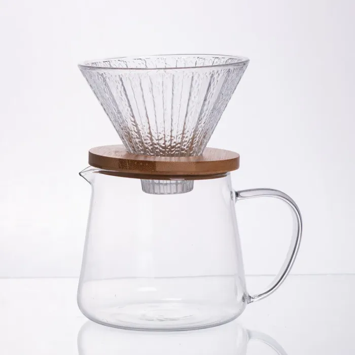 Набір заварювання для кави скляний заварник та пуровер 600 мл 64486-28 (64486-28) - зображення 1
