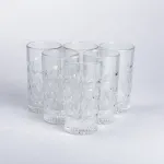 Набір фігурних склянок 6 шт. 300 мл скляні склянки для коктейлів, холодних напоїв (HP-YH-14)