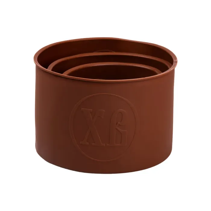 Набір форм для випікання пасхи силіконові 3 шт 1.7 л, 1 л, 0.6 л формочки для паски круглі Lugi (HP-35-556BR) - изображение 2