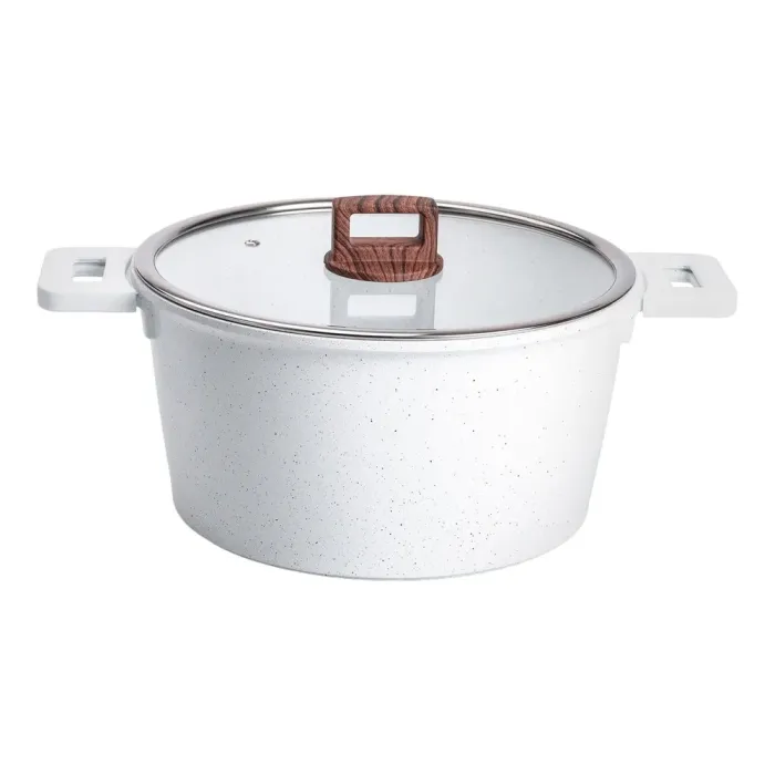 Набор посуды MGC из 7 предметов 1,6/2/5,3/7 л с антипригарным покрытием белый (HP-4-406W) - изображение 2