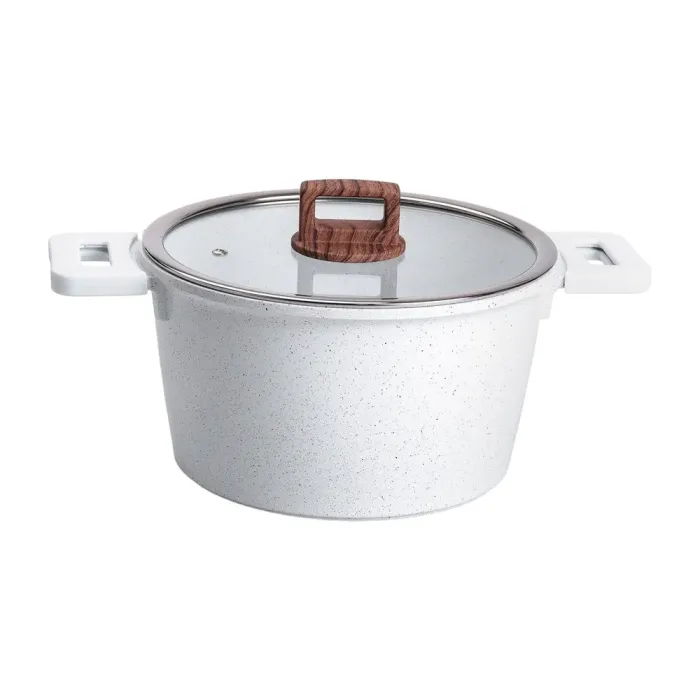 Набор посуды MGC из 7 предметов 1,6/2/5,3/7 л с антипригарным покрытием белый (HP-4-406W) - изображение 3