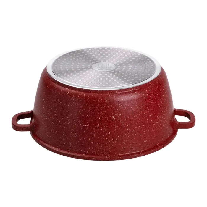 Набір із трьох алюмінієвих каструль із товстим дном та кришками з антипригарним покриттям MGC (HP-4-408) - зображення 3