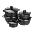 Набор кастрюль MGC 2,5/4/5/7/9 л с мраморным антипригарным покрытием черный (HP-4-411B)
