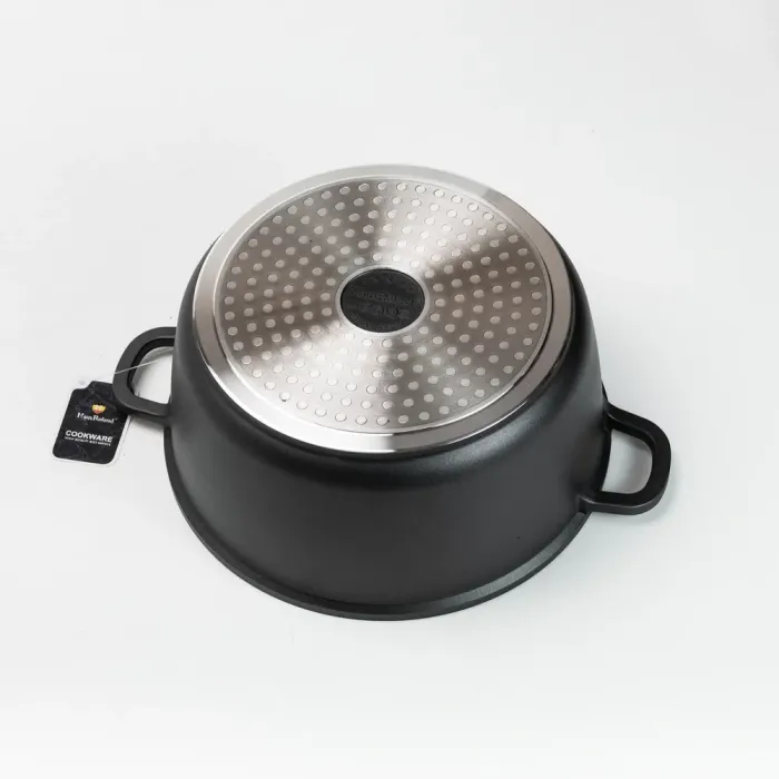 Набор кастрюль и сковорода с алюминиевыми крышками с антипригарным черным покрытием. - изображение 7