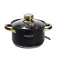 Набір каструль з нержавіючої сталі з товстим дном 4 штуки з кришками та ручками (HP33523)