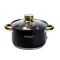 Набір каструль з нержавіючої сталі з товстим дном 4 штуки з кришками та ручками (HP33523)