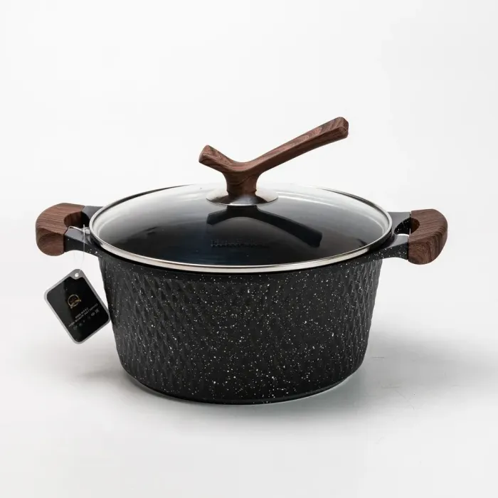 Набор кастрюль с антипригарным покрытием сковорода с крышкой из жаропрочного стекла - изображение 4