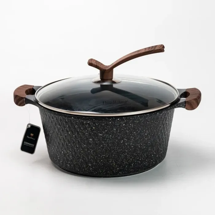 Набор кастрюль с антипригарным покрытием сковорода с крышкой из жаропрочного стекла - изображение 5