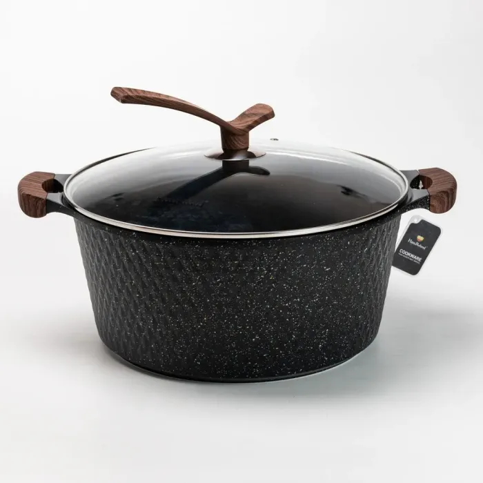 Набор кастрюль с антипригарным покрытием сковорода с крышкой из жаропрочного стекла - изображение 6