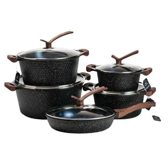 Набор кастрюль с антипригарным покрытием сковорода с крышкой из жаропрочного стекла - изображение 9