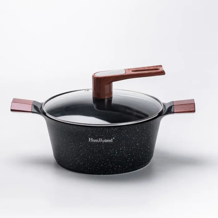 Набор кастрюль с крышками и сковорода с антипригарным черным покрытием (HP33531B) - изображение 3