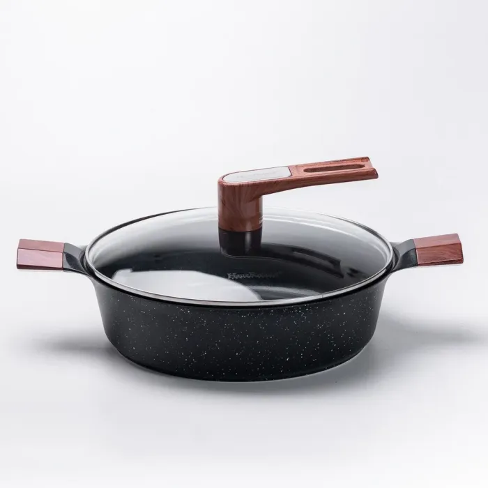 Набор кастрюль с крышками и сковорода с антипригарным черным покрытием (HP33531B) - изображение 4