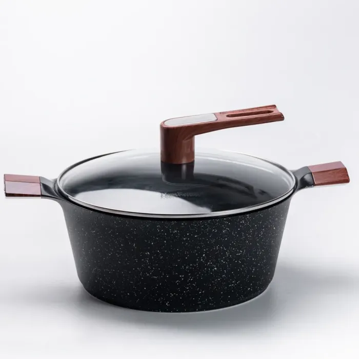 Набор кастрюль с крышками и сковорода с антипригарным черным покрытием (HP33531B) - изображение 5