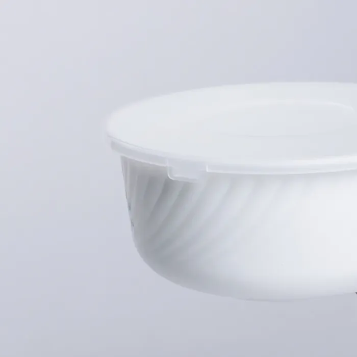 Набор керамических пищевых контейнеров 3 шт. салатники с крышками (KH590). - изображение 4