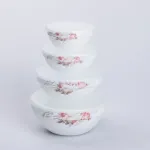 Набір керамічний харчових контейнерів 4 шт салатники з кришками (HP-7-713)