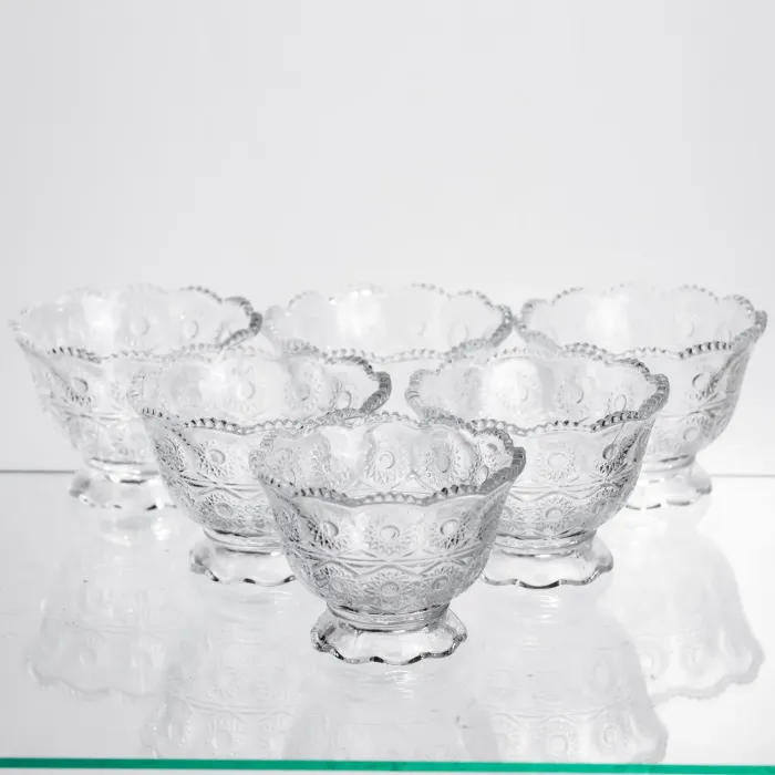 Набір креманок Crystal Daisy 6 штук по 200 мл Yiwu HP-34-74 (HP-34-74) - изображение 1