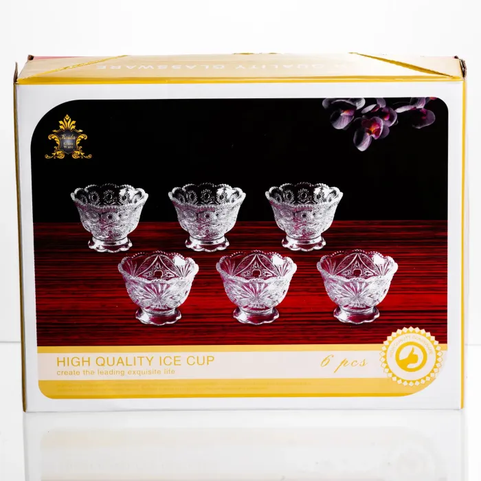 Набір креманок Crystal Daisy 6 штук по 200 мл Yiwu HP-34-74 (HP-34-74) - изображение 5