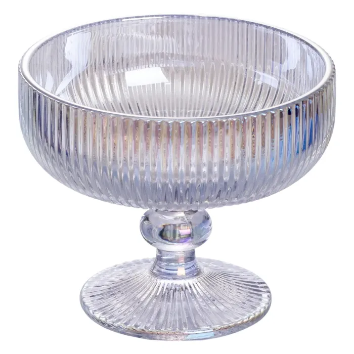 Набір креманок на ніжці 6 шт 400 (мл) скляні креманки для морозива, фруктів, десертів Сірий HP-19-7117RB (HP-19-7117RB) - зображення 2