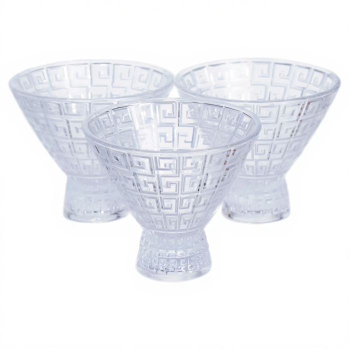 Набір креманок на ніжці 6 шт креманки скляні для десертів, морозива, желе набір 200 мл 64486-22 (64486-22) - изображение 1