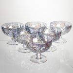 Набір креманок на ніжці 6 штук 340 мл скляні креманки для морозива желе та десертів HP-19-177 (HP-19-177)