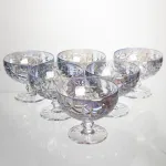 Набір креманок на ніжці 6 штук 340 мл скляні креманки для морозива желе та десертів HP-19-177 (HP-19-177)