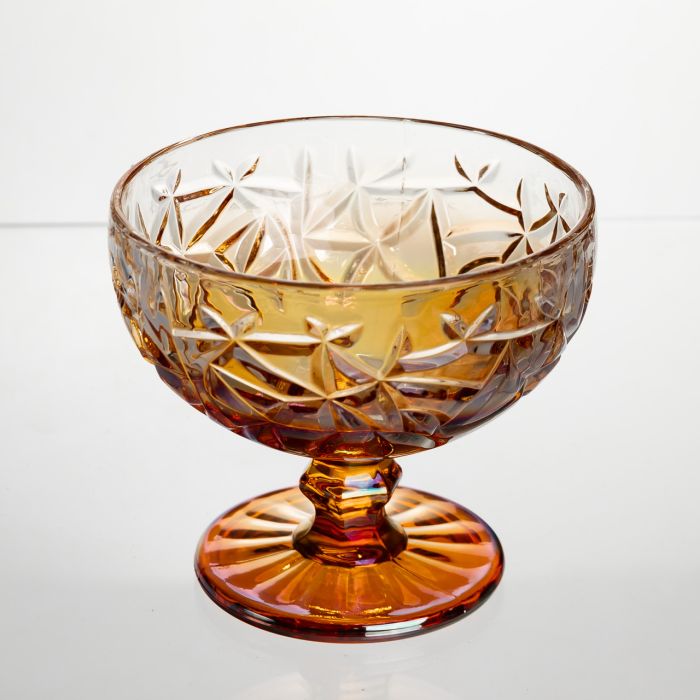 Набір креманок на ніжці 6 штук 340 мл скляні Золотистий Yiwu HP-19-193 (HP-19-193) - изображение 2