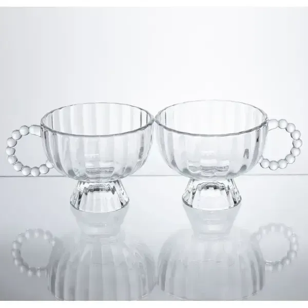 Набір креманок на ніжці Sundae Dish 2 штуки по 300 мл з ручкою HP-17-14 (HP-17-14) - зображення 1