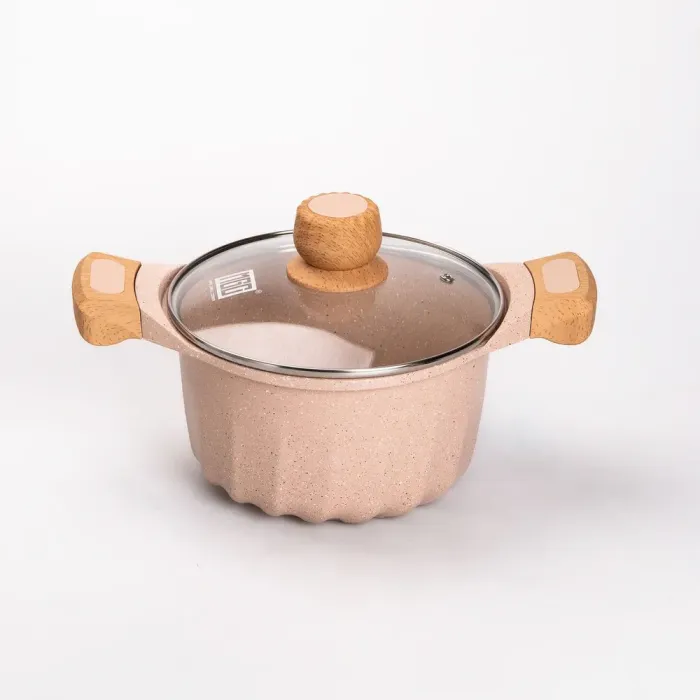 Набір посуду MGC із 6 предметів 1,9/3/3,2/5,3 л з антипригарним покриттям бежевий (HP-4-401CR) - зображення 3