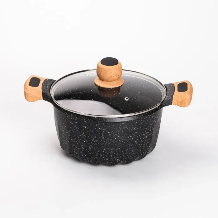 Набор посуды MGC из 6 предметов 1,9/3/3,2/5,3 л с антипригарным покрытием черный (HP-4-401B) - изображение 3