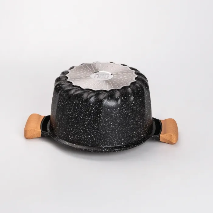 Набор посуды MGC из 6 предметов 1,9/3/3,2/5,3 л с антипригарным покрытием черный (HP-4-401B) - изображение 4