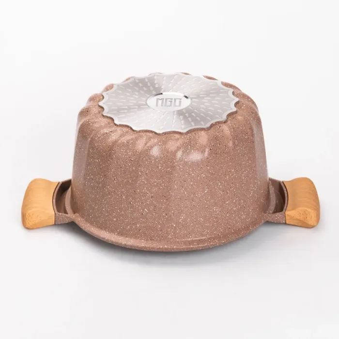 Набір посуду MGC із 6 предметів 1,9/3/3,2/5,3 л з антипригарним покриттям коричневий (HP-4-401CO) - зображення 4