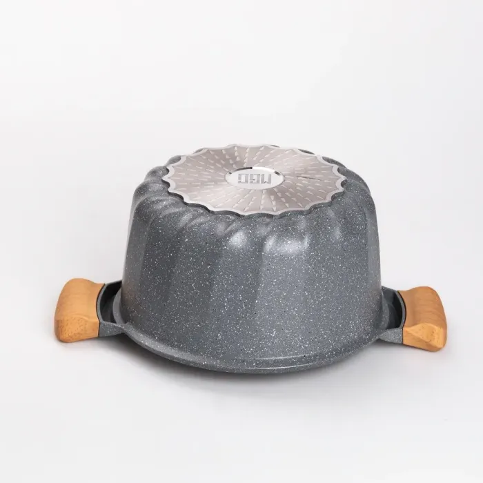 Набір посуду MGC із 6 предметів 1,9/3/3,2/5,3 л з антипригарним покриттям сірий (HP-4-401G) - зображення 3