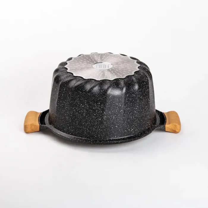 Набор посуды MGC из 8 предметов 1,9/2/3/3,2/5,3 л с антипригарным покрытием черный (HP-4-404B) - изображение 3