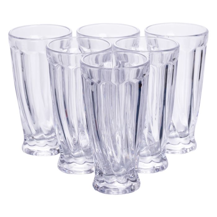Набір глечик 1 л зі склянками 6 (шт) по 300 мл для напоїв Прозорий HP-19-24 (HP-19-24) - зображення 2