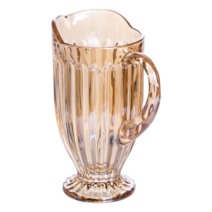 Набір глечик 1 л зі склянками 6 (шт) по 300 мл для напоїв, лимонадів, соку, води, мохіто Прозорий HP-19-2080GLD (HP-19-2080GLD) - зображення 3