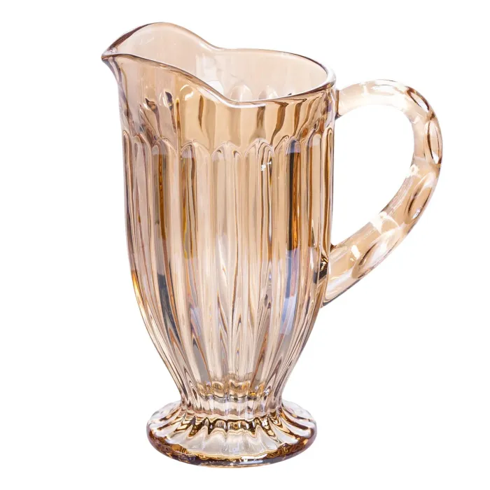 Набір глечик 1 л зі склянками 6 (шт) по 300 мл для напоїв, лимонадів, соку, води, мохіто Прозорий HP-19-2080GLD (HP-19-2080GLD) - зображення 6