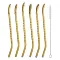 Набір багаторазових ложок-трубочок 6 шт для напоїв 19,5 см з щіткою Золотистий HP-20-56 (HP-20-56)
