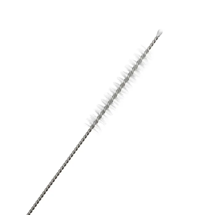 Набір багаторазових ложок-трубочок 6 шт для напоїв 19,5 см з щіткою Золотистий HP-20-56 (HP-20-56) - зображення 4