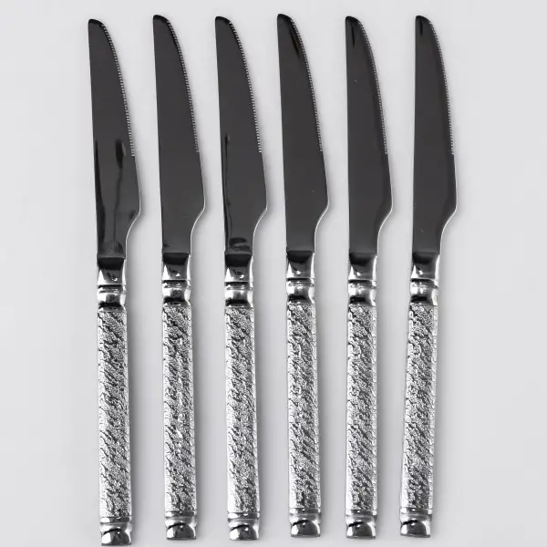 Набір ножів для стейка 6 штук з нержавіючої сталі 23 см комплект ножі кухонне приладдя HP-16978-09 (HP-16978-09) - изображение 3