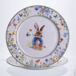Набір обідніх тарілок пасхальних Garden Rabbits порцелянові 25 см HP-7323-5A (HP-7323-5A)