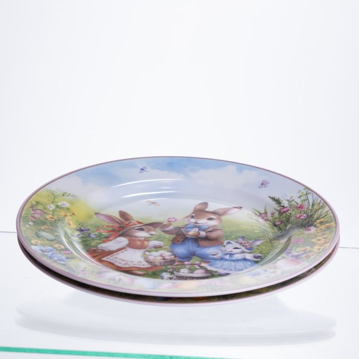 Набір обідніх тарілок Rabbit Family порцелянових  2штуки 25см  HP-7323-10  (HP-7323-10) - зображення 3