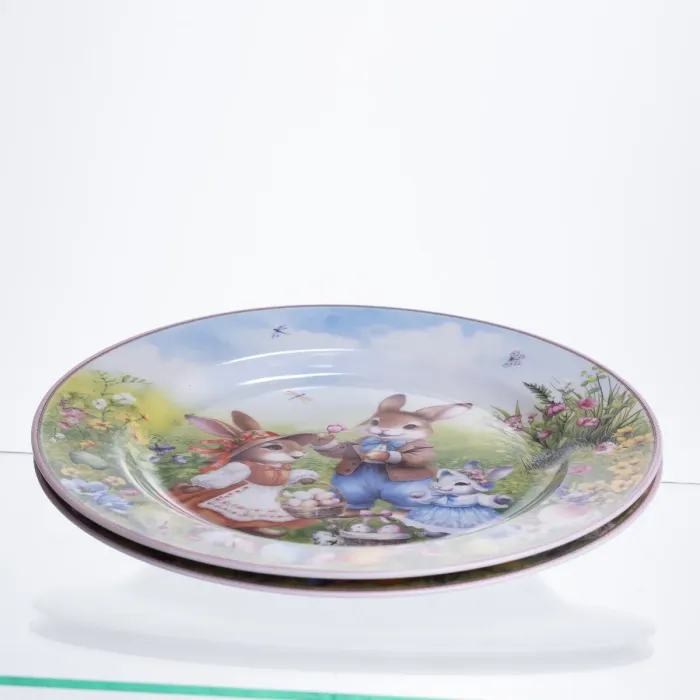 Набір обідніх тарілок Rabbit Family порцелянових  2штуки 25см  HP-7323-10  (HP-7323-10) - зображення 3