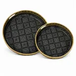 Набір підносів декоративних Black Spirit 2 штуки 37/32.5 см чорний HP-HK-B3 (HP-HK-B3)
