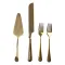 Набір приладів для подачі торта 4 предмети з нержавіючої сталі Золотистий (HP-20-53)