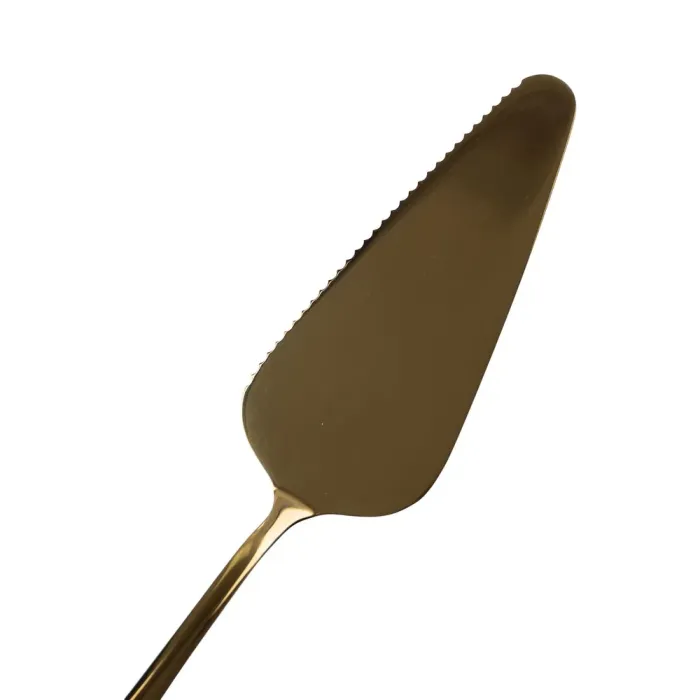 Набір приладів для подачі торта 4 предмети з нержавіючої сталі Золотистий (HP-20-53) - зображення 3