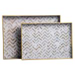 Набір прямокутних підносів для подачі їжі 2 (шт) 40×30×4 (см) HP-HK-16 (HP-HK-16)