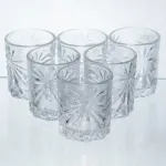 Набір чарок для настоянок Rocks Glass 6 штук по 75 мл з рельєфним візерунком HP-17-8 (HP-17-8)