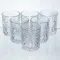 Набір чарок для настоянок Rocks Glass 6 штук по 75 мл з рельєфним візерунком HP-17-8 (HP-17-8)